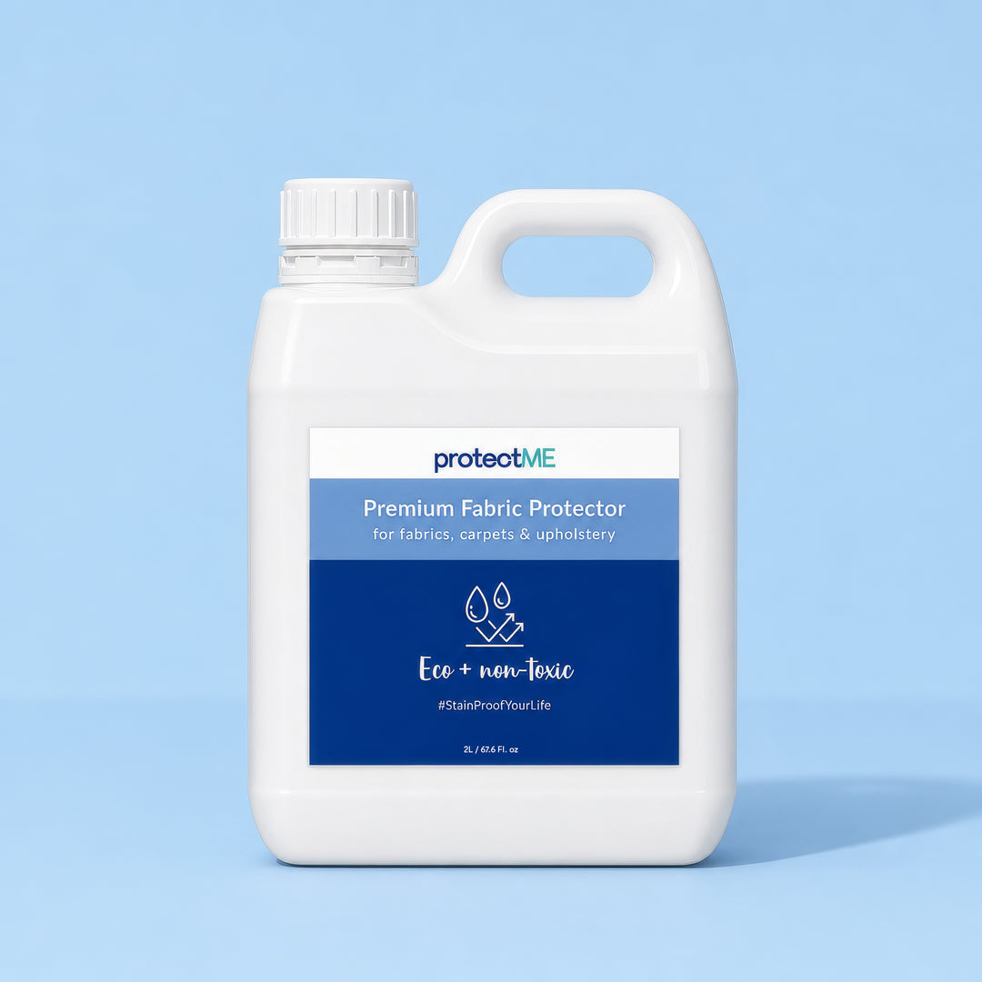 2L protectME premium fabric protector white bottle on blue background 