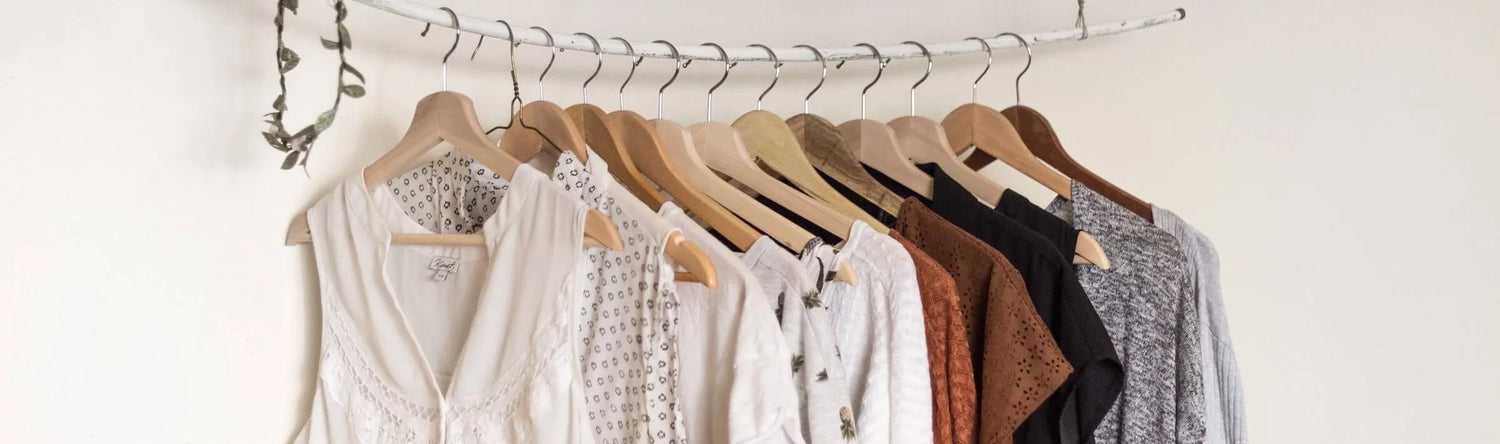 clothes on a rack to be protected with protectme fabric protector.